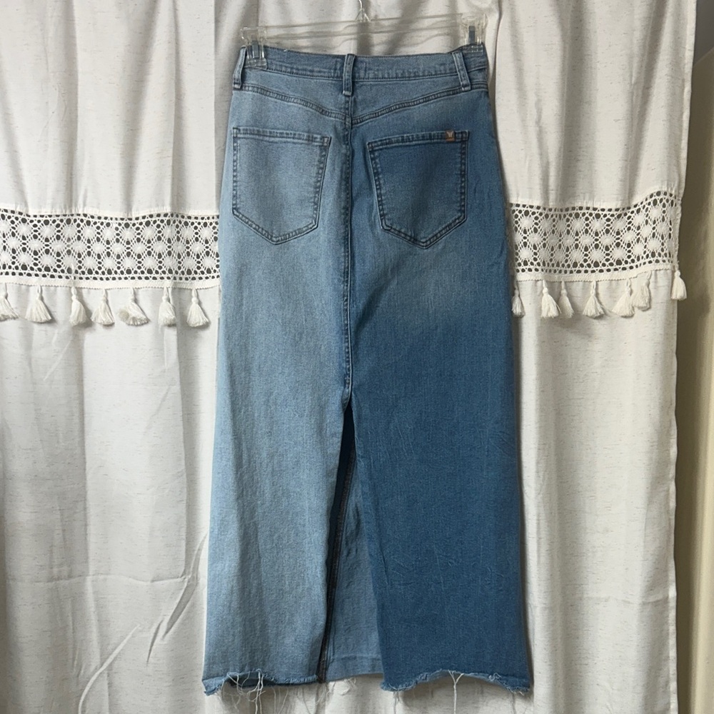 Jessica Simpson Light Blue Denim Maxi Skirt - Flared Panel - Picture 3 of 4